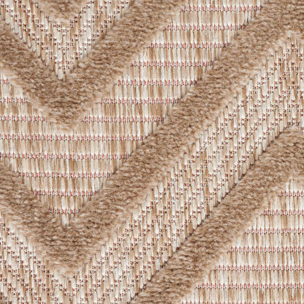 Natural Beige Diamond Flatweave 8' x 10' Indoor Outdoor Rug