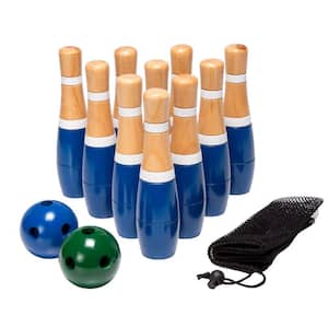 8 in. Wooden Lawn Bowling Set