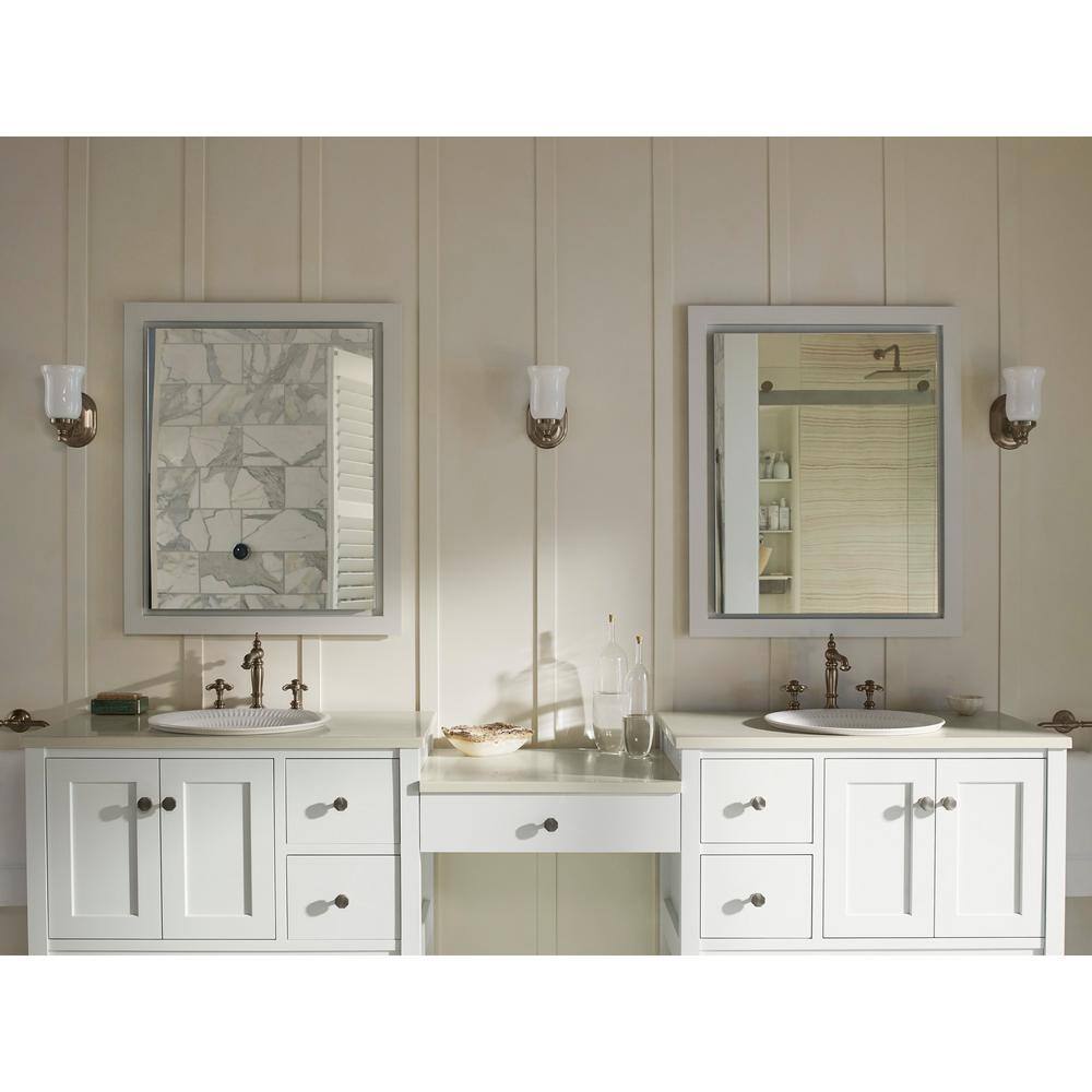 Verdera Sleek 30" Aluminum Frameless Medicine Cabinet with Adjustable Shelves