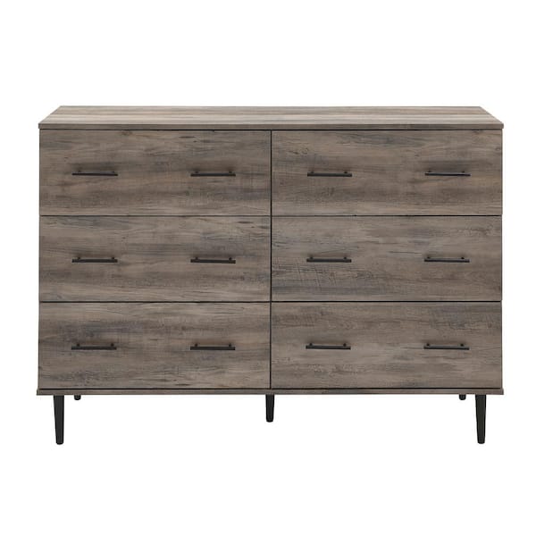 Walker Edison Furniture Company Modern Wood 6-Drawer Buffet - Grey Wash