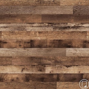 4 ft. x 8 ft. Laminate Sheet in Re-Cover Repurposed Oak Planked with Virtual Design SoftGrain Finish