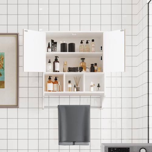 27.5 in. W x 23.8 in. D x 7.8 in. H Bathroom Storage Wall Cabinet in White price history on PriceWatchPro