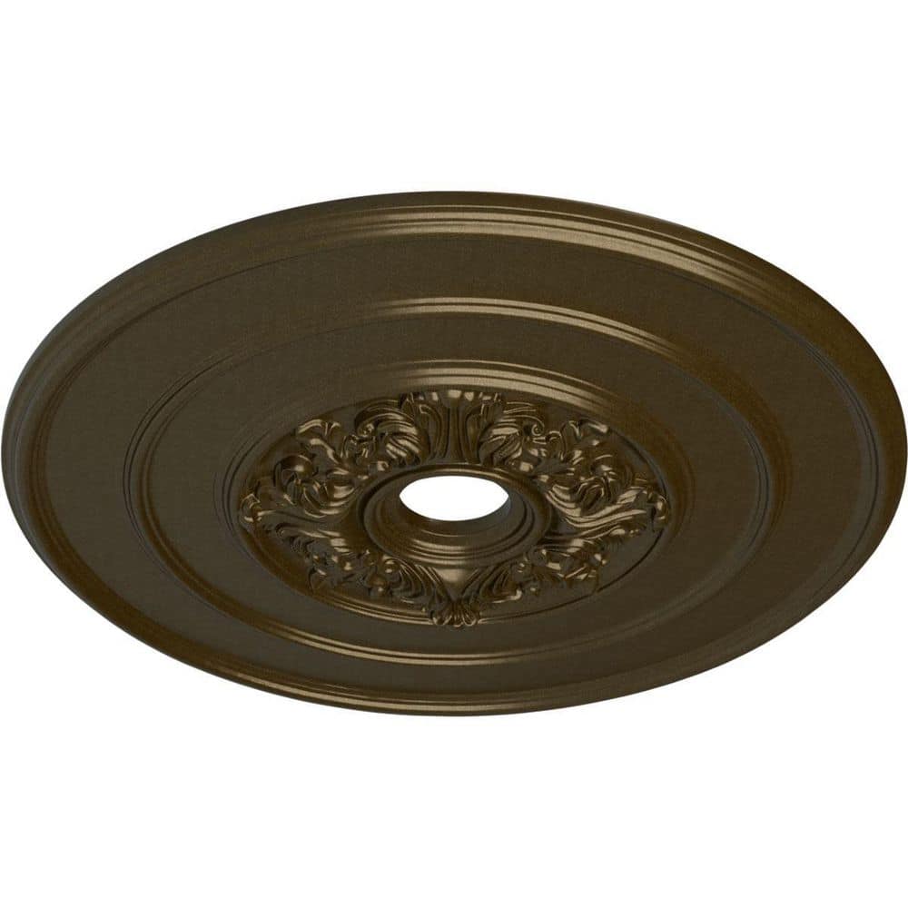 26" Brass Polyurethane Traditional Acanthus Leaves Ceiling Medallion