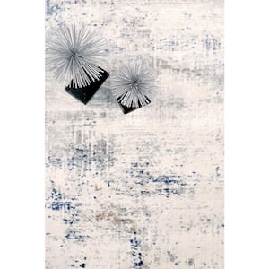 Efes Light Grey 12 ft. x 15 ft. Abstract Polypropylene and Polyester Area Rug