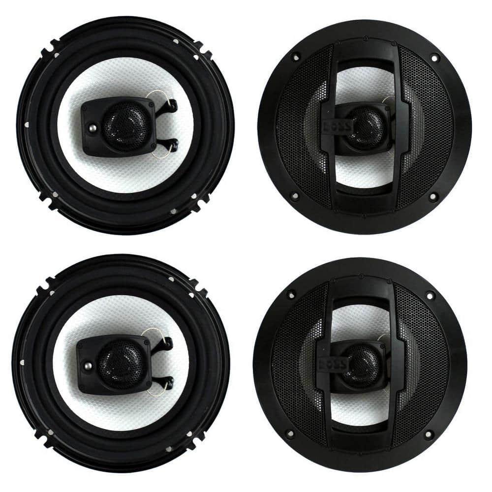 Riot 6.5 in. 600-Watt 3-Way Car Audio Coaxial Speakers Stereo 4 Ohm