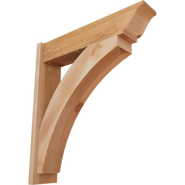 Ekena Millwork 8 in. x 36 in. x 32 in. Western Red Cedar Thorton Traditional Smooth Outlooker