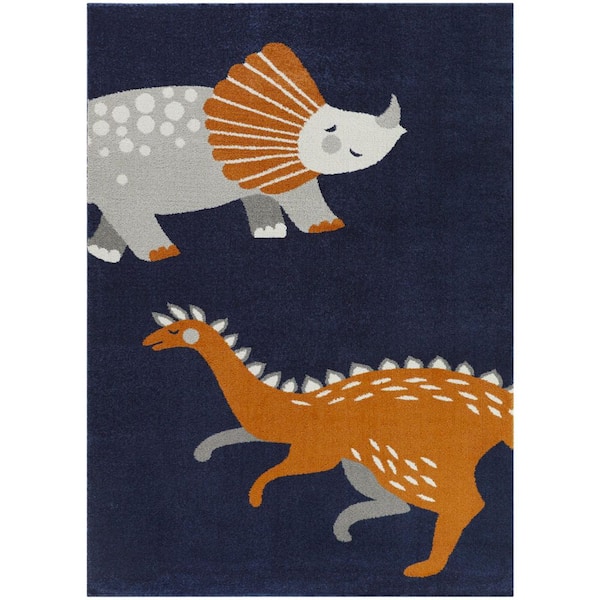 BALTA Dina Navy 3 ft. 11 in. x 5 ft. 7 in. Novelty Area Rug