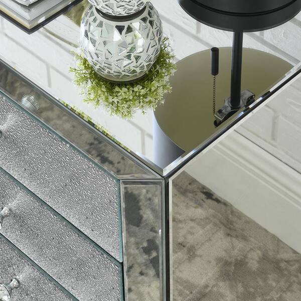 Narrow mirrored side table hotsell