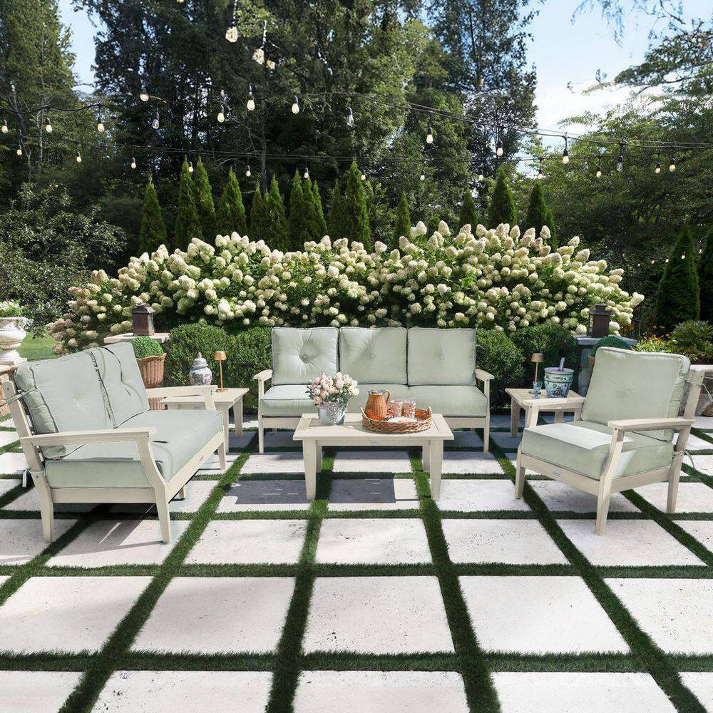 Lehigh Whitewash 6-Piece Grand Deep Seating Patio Conversation Set with Sunbrella Canvas Seasalt Cushions price history on PriceWatchPro