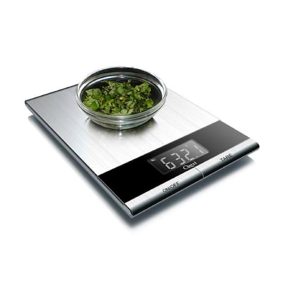 Ozeri Ultra Thin Professional Digital Kitchen Food Scale in Elegant  Stainless Steel ZK010 - The Home Depot