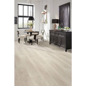 Vert Haus Snowdrift Oak 10 mm T x 7.4 in. x 47.2 in. Waterproof Hybrid Resilient Flooring (27 sq. ft./Case)