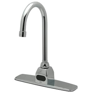 AquaSense Battery Powered Touchless Single Hole Bathroom Faucet with 0.5 GPM Aerator, 8 in. Widespread Cover Plate