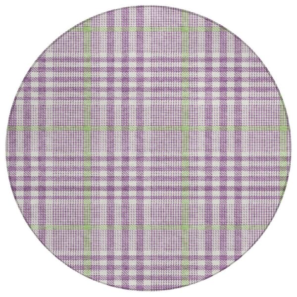 Addison Rugs Chantille Machine Washable Indoor/Outdoor Abstract ACN1054 Purple 8 ft. x 8 ft. Area Rug