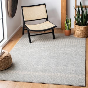 Tulum Light Gray/Ivory 4 ft. x 6 ft. Moroccan Area Rug