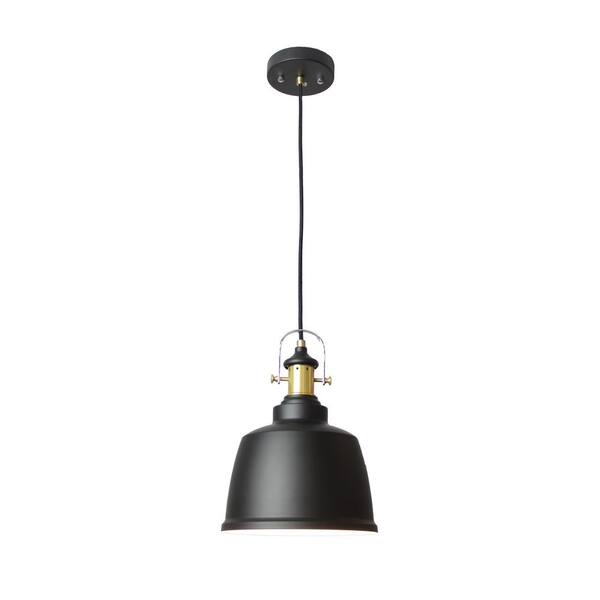 EQLight Industrial 1-Light Matt Black Pendant