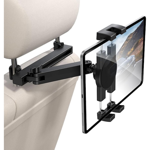 Adjustable Tablet Holder for Car Headrest iPad Mount with Extension Arm for Back Seat Road Trip Essentials
