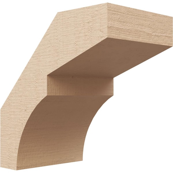 Ekena Millwork 5 in. x 8 in. x 8 in. Monterey Rough Cedar Woodgrain Timberthane Polyurethane Knee Brace, Primed