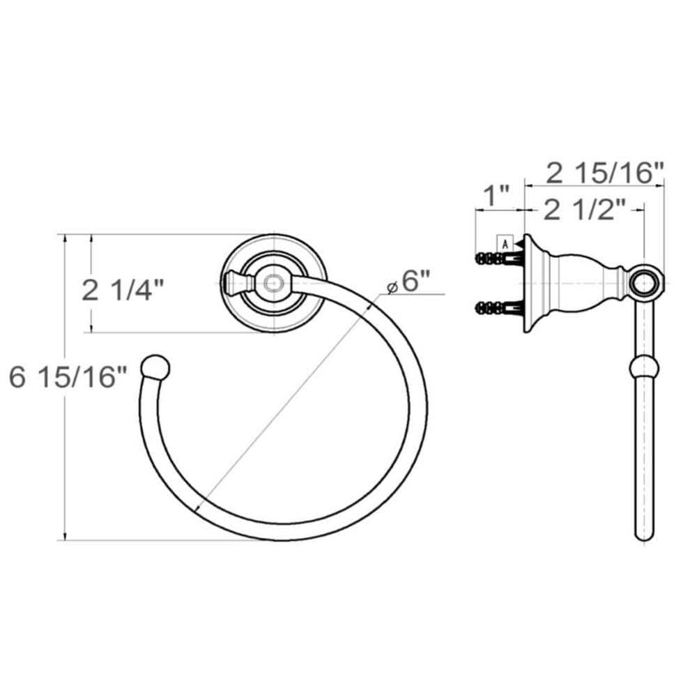 Satin Nickel Wall Mounted Towel Ring