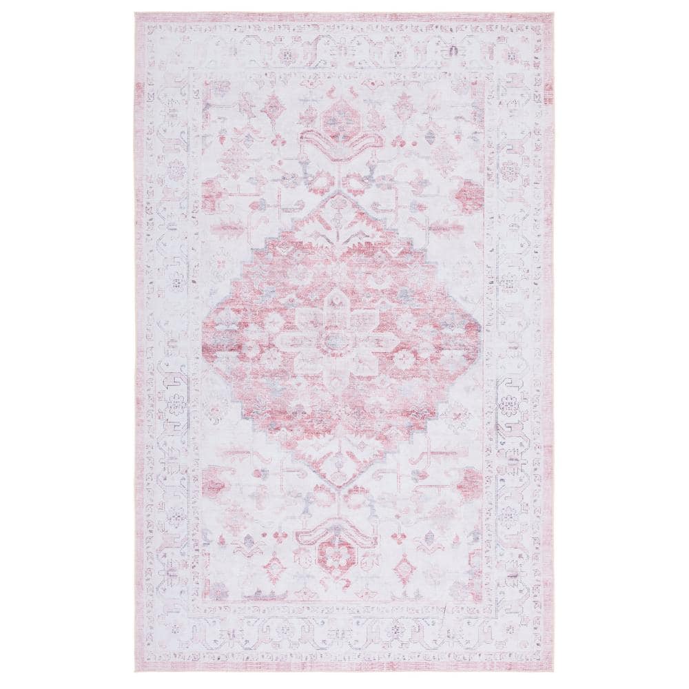 Tuscon Beige/Rust 5 ft. x 8 ft. Machine Washable Distressed Floral Area Rug price history on PriceWatchPro
