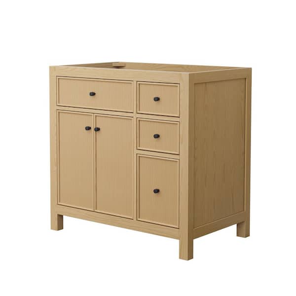 Pendry 35.25 in. Bath Vanity Cabinet without Top in Tanned Oak Assembled