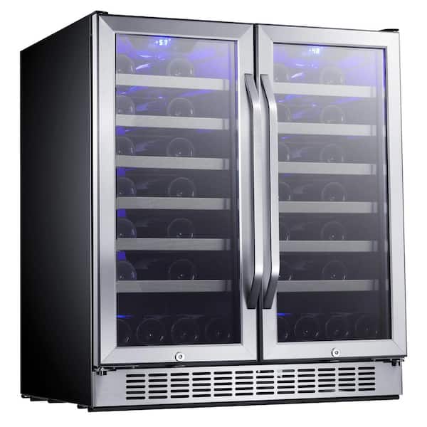 EdgeStar - Dual Zone 56-Bottle Built In and Free Standing Wine Cooler