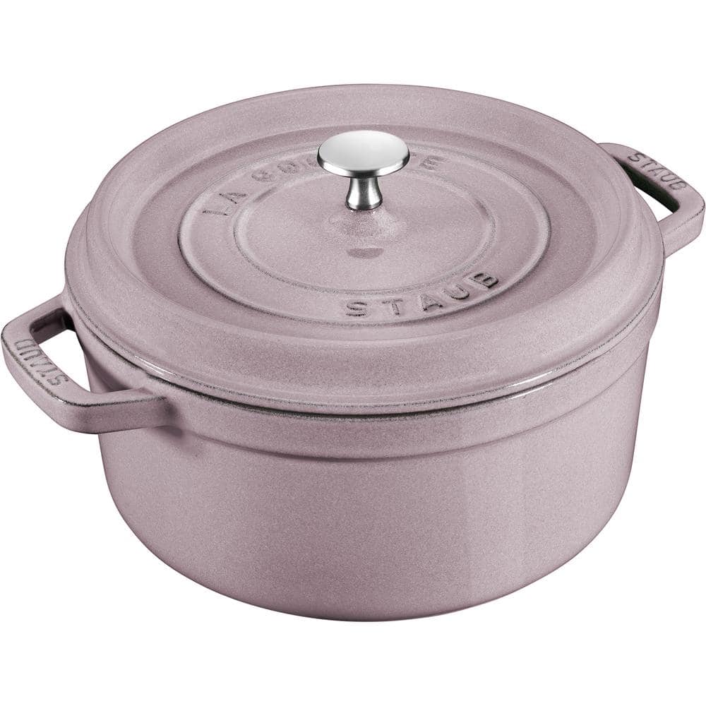 Staub 鍋 staub Cast Iron 7-qt. Round Cast Iron Dutch Oven in Lilac with Lid