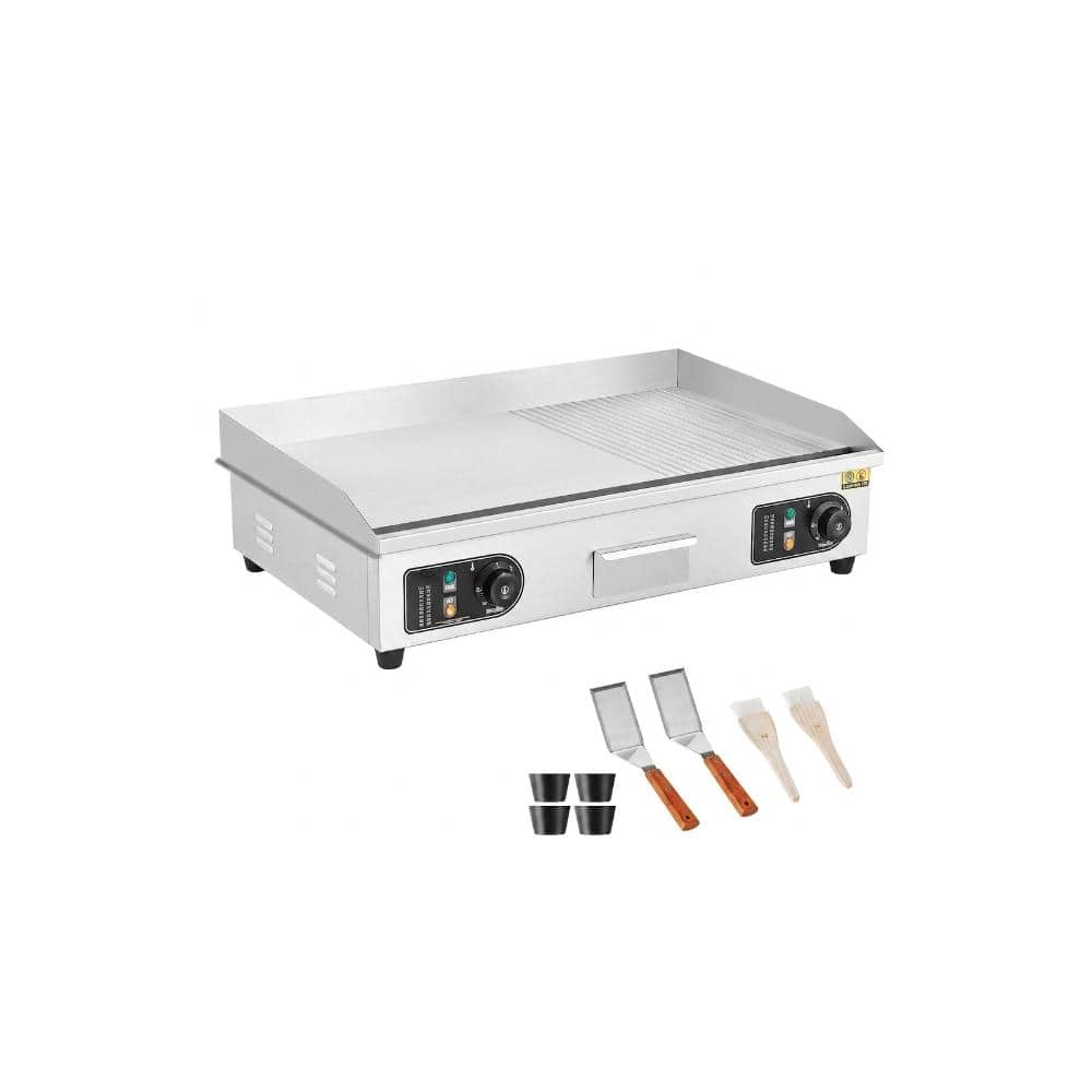 28.7 in. Electric Griddle 2800W, Half Flat Top, Adjustable 122-572°F, Stainless Body, Hardwired No Plug price history on PriceWatchPro