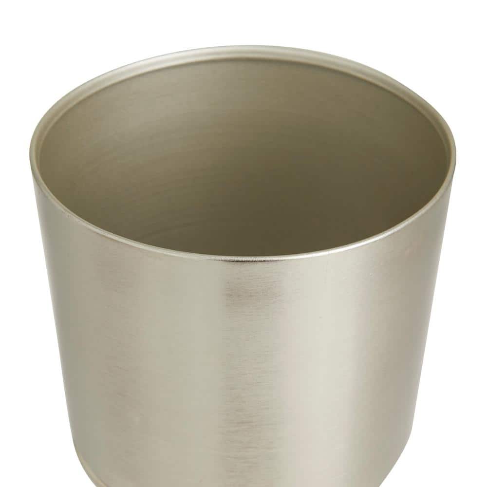 Modern Silver Iron Indoor Planter Set of 2 - Decorative Accent