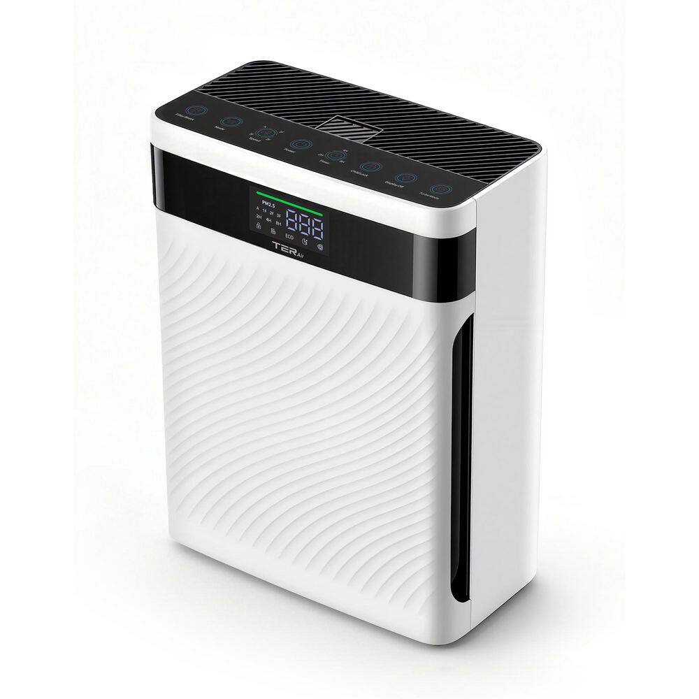 2500 sq. ft. White HEPA Air Purifier for Home with 4-Level Speed and Whisper-Quiet, Air Quality Monitoring, Child Lock price history on PriceWatchPro