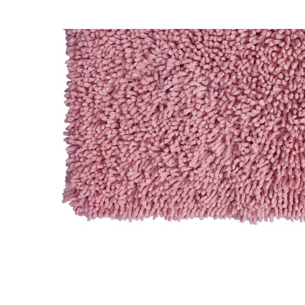 Home Weavers Inc Waterford Collection 20 in. x 20 in. Pink Cotton Contour Bath Rug