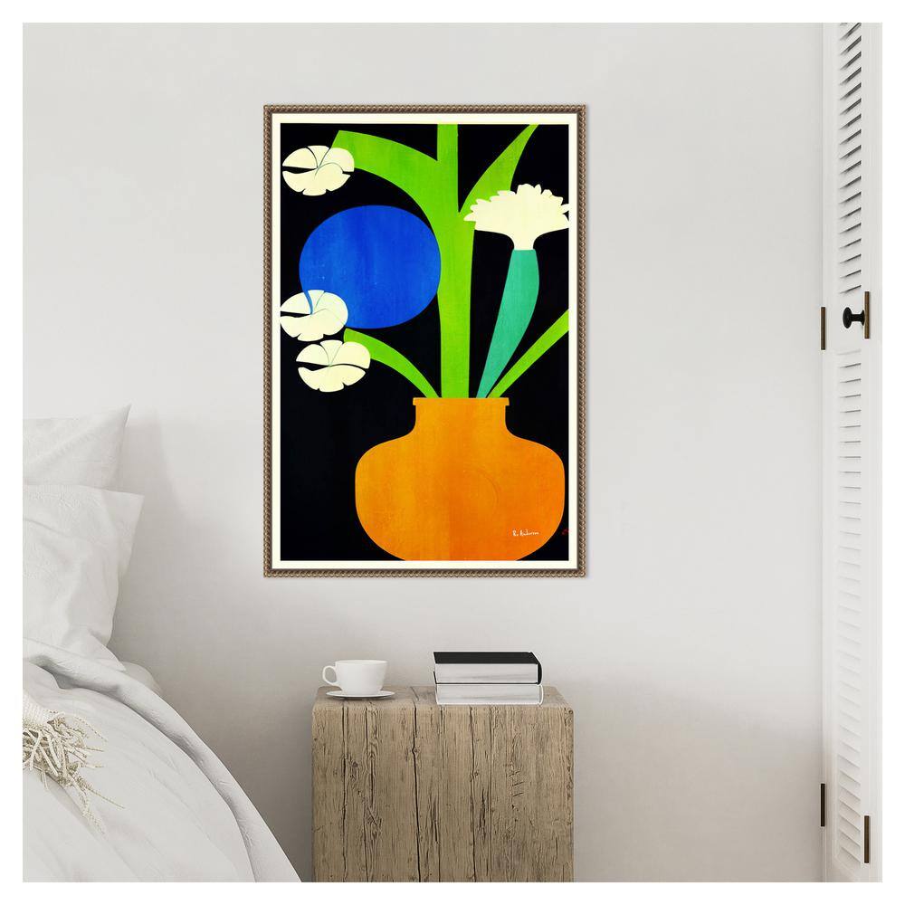 Berlin Blooms Vibrant Abstract Framed Canvas Print