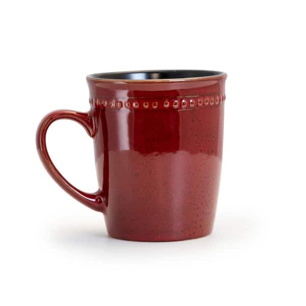 Set of 6 Enamelware Metal Small Classic 5 Oz Round Coffee and Tea Mug — Red  Co. Goods