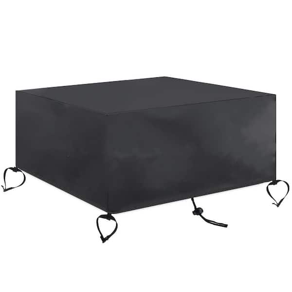 Shatex 32 in. Black Durable Weather-Resistant Square Fire Pit Cover
