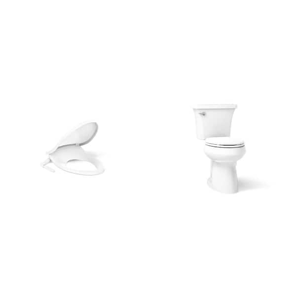 Purewash M250 White Bidet Seat for Elongated Toilets and Highline Arc 10 in. Toilet with Soft Close Seat