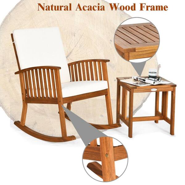 acacia wood rockers