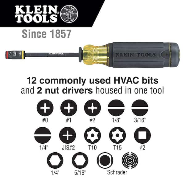 Klein Tools 14-In-1 HVAC Adjustable-Length Screwdriver with Flip