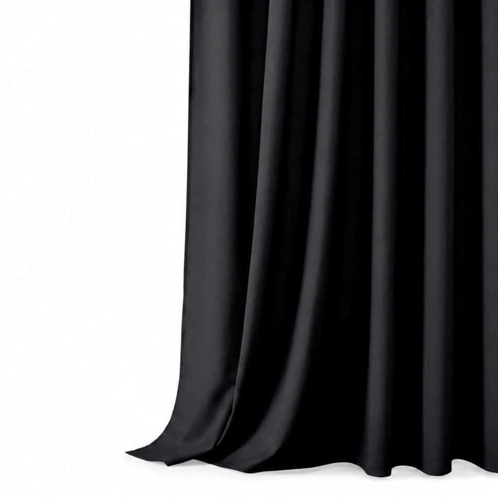 72 in. W x 72 in. L Polyester Shower Curtain in Black Water Repellent Soft Fabric for Bathroom Privacy 1 Piece price history on PriceWatchPro