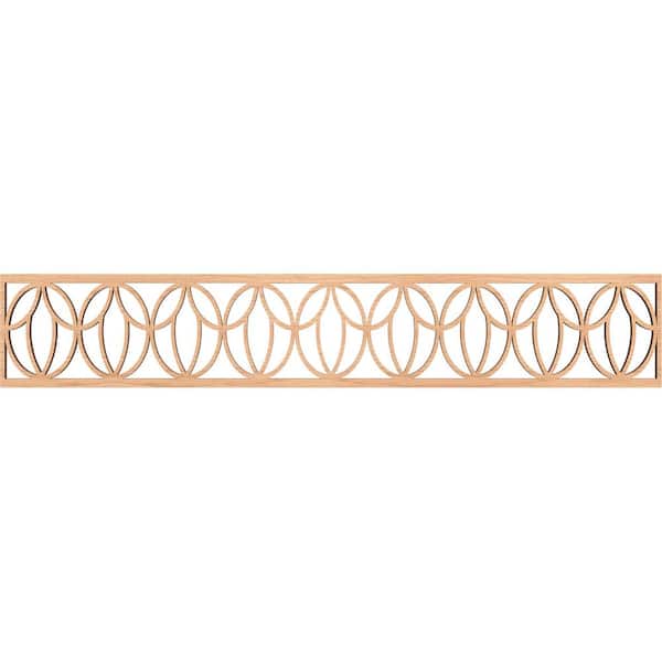 Ekena Millwork Shoshoni Fretwork 0.375 in. D x 46.625 in. W x 8 in. L Hickory Wood Panel Moulding