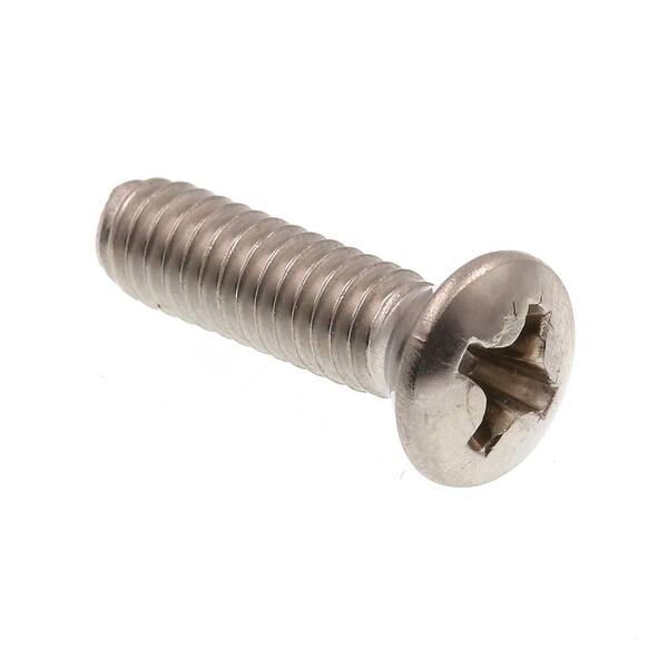 Box of 25 8-32 x 5/8 Oval Head Phillips Machine Screw 18-8 Stainless Steel 