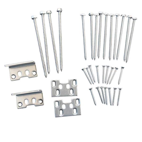 Providence Stair Rail Bracket Kit 2 Top Brackets 2 Bottom Brackets and Screws for Straight Rake/Stair Rail Section