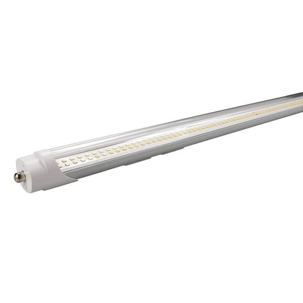8 ft. Integrated LED Linear T8 Tube One Pin Double Ended Power Adj Watt 36-60W Adj CCT 4k-65K Clear Lens Light 10-Pack