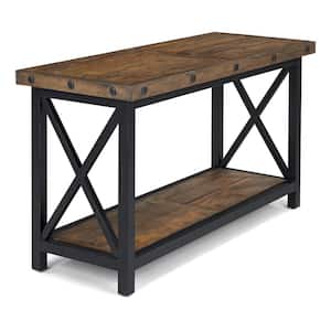 Carpenter 49 in. Dark Brown Rectangular Wood Console Table