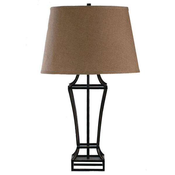 Absolute Decor 31 in. Rubbed Bronze Metal Table Lamp