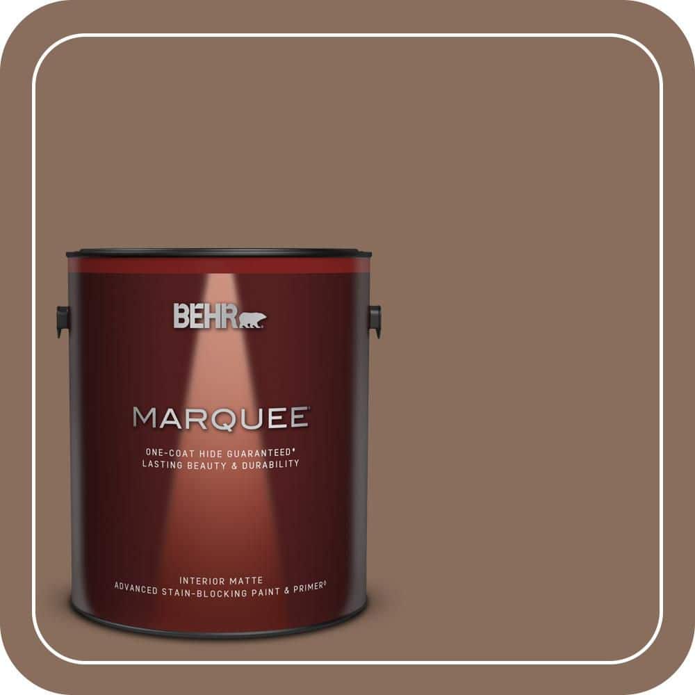BEHR MARQUEE 1 gal. #N190-6 Nut Brown Matte Interior Paint & Primer ...