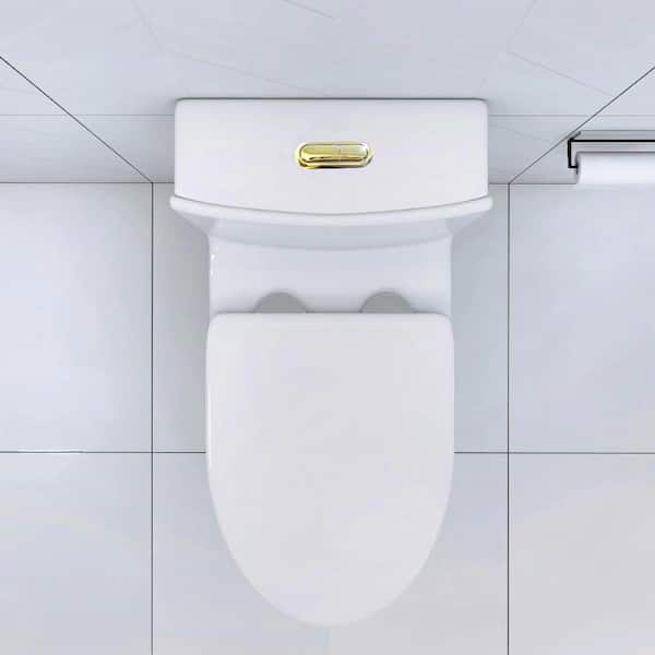 ZXDDMS Rough in 12 in. 1-Piece Toilet 1.1/1.6 GPF Powerful Dual