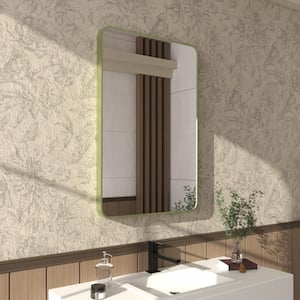 Cosy 24 in. W x 36 in. H Rectangular Framed Wall Bathroom Vanity Mirror in matte Green