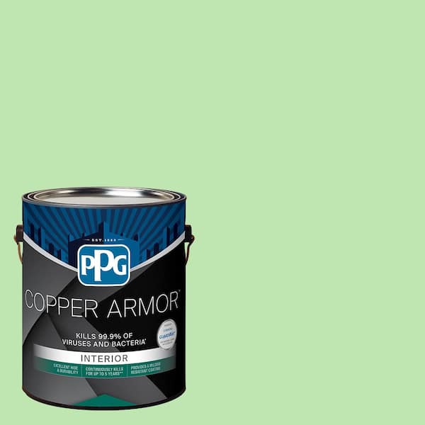 COPPER ARMOR 1 gal. PPG1224-5 Almost Aloe Eggshell Antiviral and Antibacterial Interior Paint with Primer