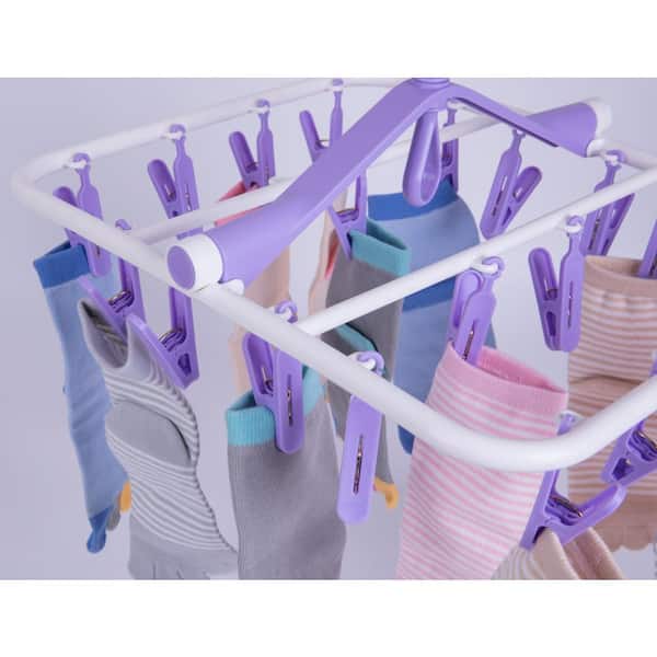 6 PCS Plastic Extra Large Hangers 16.4-27.2 Colorful Drying Rack