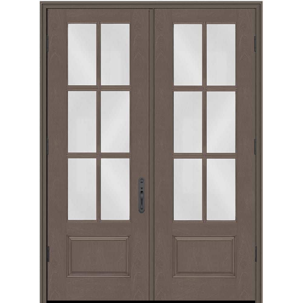 Steves & Sons Regency 72 in. x 80 in. 3/4-6Lite Clear Glass RHOS