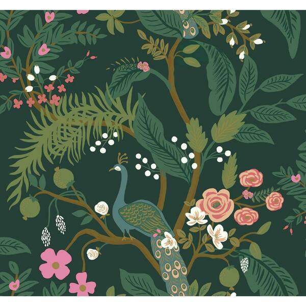 York Wallcoverings 60.75 sq. ft. Peacock Wallpaper